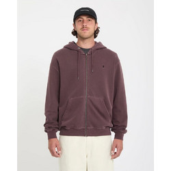 Volcom Ανδρική Ζακέτα Φούτερ με Κουκούλα και Φερμουάρ Καφέ A4812609-PSP