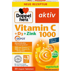 Doppelherz Vitamin C D3 & Zinc 30 Ταμπλέτες
