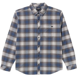 Billabong Ανδρικό Πουκάμισο Βαμβακερό Καρό Μακρυμάνικο Κανονική Γραμμή Γκρι 24A053506-BLU