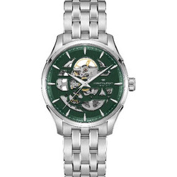 Hamilton Jazzmaster Skeleton Ανδρικό Ρολόι Αυτόματο με Ασημί Μεταλλικό Μπρασελέ H42535160