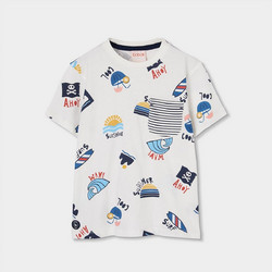 Boboli Παιδικό T-Shirt Κοντομάνικο Λευκό 503132-9859