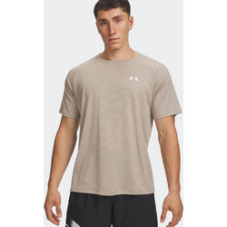 Under Armour Tech Textured Ανδρικό Αθλητικό T-Shirt Μπεζ 1382796-203
