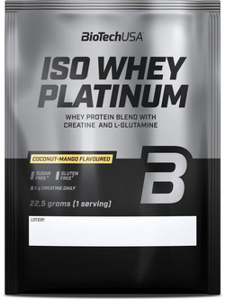 Biotech USA ISO Whey Platinum Coconut Mango Πρωτεΐνη Ορού Γάλακτος Γράμμωσης Χωρίς Γλουτένη 22.5gr