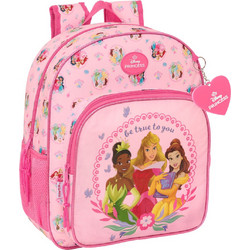 Safta Disney Princess Σχολική Τσάντα Πλάτης Δημοτικού Ροζ S4313479