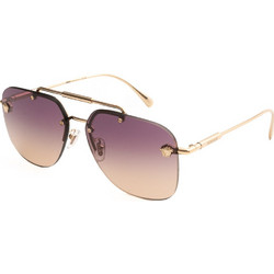 Versace VE2296 125270 Γυναικεία Γυαλιά Ηλίου Aviator Μεταλλικά Διαφανή με Μωβ Φακό