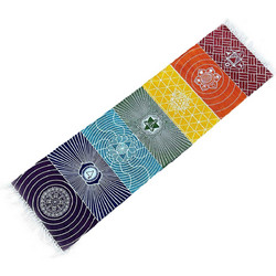 7 Chakras Στρώμα Γυμναστικής Yoga / Pilates Πολύχρωμο 200x60cm