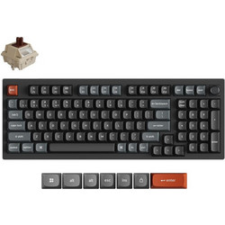 Keychron V5 Ultra 8K Ασύρματο Μηχανικό Gaming Πληκτρολόγιο με Keychron Silk POM Brown Διακόπτες RGB Black