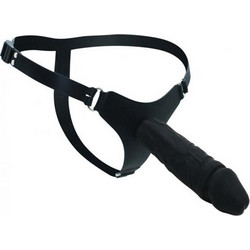 Rimba Latex Harness Strap On με Dildo 20cm Μαύρο R9151