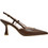 Fardoulis Γόβες Slingback Δερμάτινες με Λεπτό Ψηλό Τακούνι Καφέ 738-165