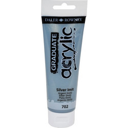 Daler-Rowney Graduate 702 Silver Imit Ακρυλικό Χρώμα Ζωγραφικής 120ml