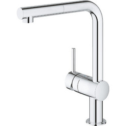 GROHE Minta 32168000 Μπαταρία Κουζίνας Πάγκου Διπλής Παροχής Ανάμεικτη Inox