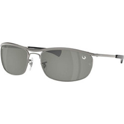 Ray-Ban RB3119M 928040 Ανδρικά Γυαλιά Ηλίου Μάσκα Μεταλλικά Ασημί με Μαύρο Φακό