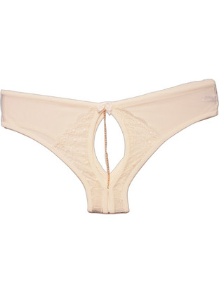 Cottonhill Γυναικείο Sexy Brazil με Δαντέλα Μπεζ CH0190