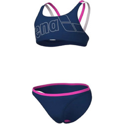 Arena Logo Αθλητικό Παιδικό Μαγιό Bikini Set για Κορίτσι Navy Μπλε Φούξια 010415-590