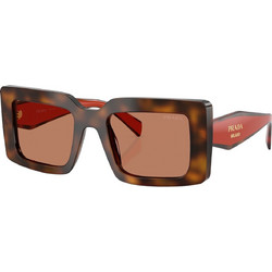 Prada PRD01S 01K90Q Γυναικεία Γυαλιά Ηλίου Τετράγωνα Κοκάλινα Καφέ με Καφέ Φακό