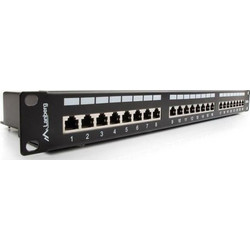 Lanberg PPS5-1024-B Ethernet Patch Panel Rack 1U 19" 24 Θυρών Cat.5e Unshielded