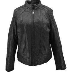 Leather 100 Γυναικείο Μπουφάν Χειμωνιάτικο Δερμάτινο Κοντό Μαύρο 37-W-DORIANA-BIG