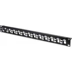 Digitus DN-91412 Patch Panel Keystone Rack 1U 24 Θυρών Shielded STP