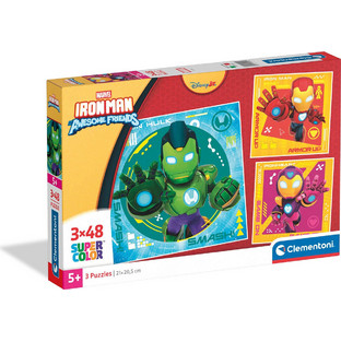 Παιδικό Puzzle Clementoni Super Color Iron Man and His Awesome Friends 3x48 Κομμάτια