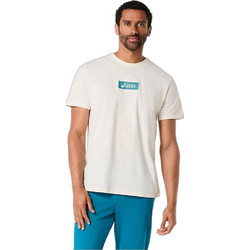 ASICS Chest Logo Tee Ανδρικό Αθλητικό T-Shirt Λευκό 2031F333-100