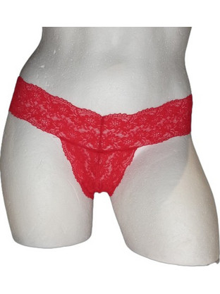 Minerva Γυναικείο Sexy String με Δαντέλα Κόκκινο 85346-660