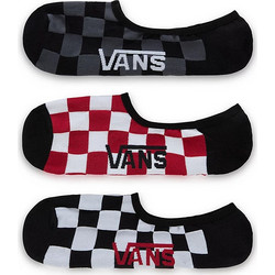 Vans Ανδρικές Κάλτσες Σοσόνια Ανθρακί Κόκκινες Λευκές 3Pack VN000F10YB2
