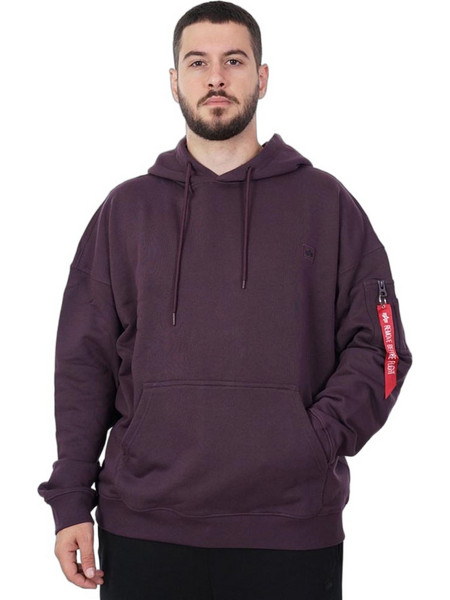 Alpha Industries Ανδρικό Φούτερ με Κουκούλα & Τσέπες Μωβ 146335-719