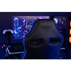 SENSE7 Καρέκλα Gaming Δερματίνης Μαύρη Μπλε 5907783039713