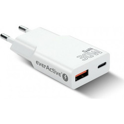 everActive SC-380Q Φορτιστής χωρίς Καλώδιο με Θύρα USB-A & Θύρα USB-C 30W Quick Charge 4.0+ & Power Delivery