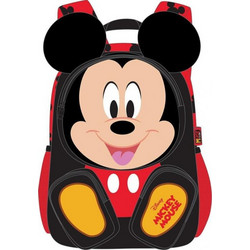 Must Mickey Pocket Σχολική Τσάντα Πλάτης Νηπιαγωγείου Μαύρη Κόκκινη 565821