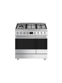 Smeg C92GMX2 Κουζίνα Ηλεκτρική με Εστίες Αερίου