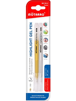 Motarro Σετ Στυλό Gel 0.8mm Πολύχρωμο 2τμχ MC193-2