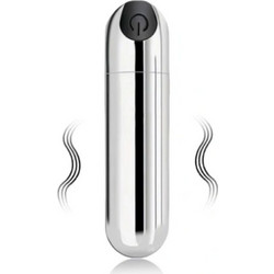 VibeX Mini Bullet Δονητής Bullet για Ζευγάρια με Τηλεχειριστήριο 7.5cm Silver