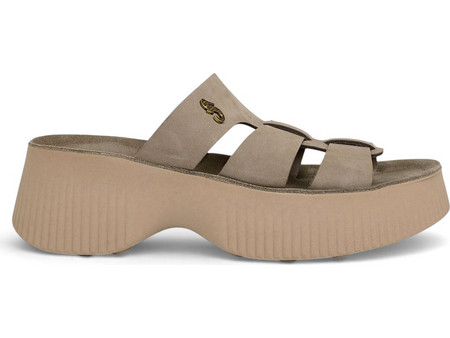 Fantasy Sandals Ανατομικές Καλοκαιρινές Γυναικείες Πλατφόρμες Χαμηλές Nude S2110