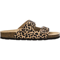 Lumberjack Jolie Γυναικεία Σανδάλια Suede Μπεζ Μαύρα SWD8006-003-D04-M0125