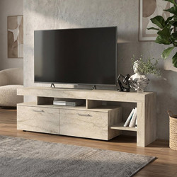 Megapap Έπιπλο Τηλεόρασης Μοριοσανίδα Μπεζ Μ160xΠ40xΥ53cm Acnes GP042-0242,5