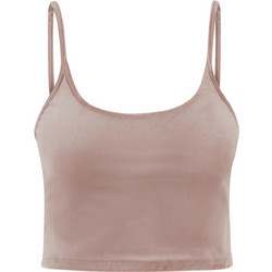 Urban Classics Γυναικείο Καλοκαιρινό Crop Top Βελούδινο Μπεζ TB7115-02913