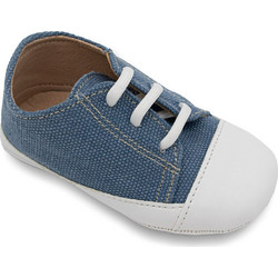 Gorgino Βαπτιστικά Sneakers Αγκαλιάς για Αγόρι Υφασμάτινα Μπλε M135