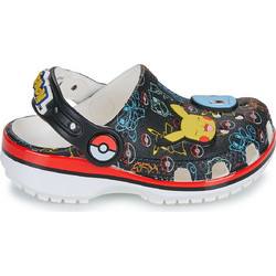 Crocs Pokemon Print Classic Clogs Παιδικά Παπούτσια Θαλάσσης Ανατομικά Μαύρα Κίτρινα Κόκκινα 211345-90H