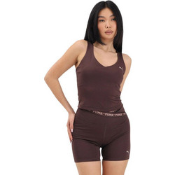 Puma Strong Tank Γυναικείο Αθλητικό Crop Top Σοκολατί 528495-13