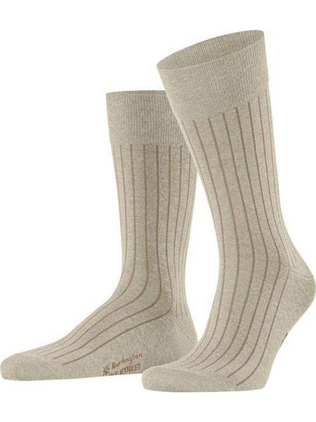 Burlington Ανδρικές Κάλτσες Ψηλές με Σχέδια Μπεζ 21208-4840