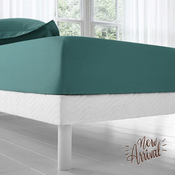 Isadore Lorraine Σεντόνι Μονό Βαμβακερό με Λάστιχο 100x200+30 Love your Bed Oil Blue 101 02.01449