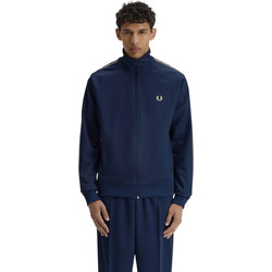 Fred Perry Ανδρική Ζακέτα Φούτερ με Φερμουάρ Navy Μπλε J5557-91A