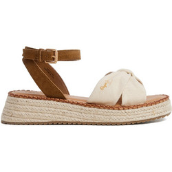 Pepe Jeans Γυναικεία Σανδάλια Suede Μπεζ Καφέ PLS90690-803