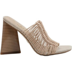Sam Edelman Γυναικεία Πέδιλα Δερμάτινα Μπεζ με Χοντρό Ψηλό Τακούνι I0067S3250-250