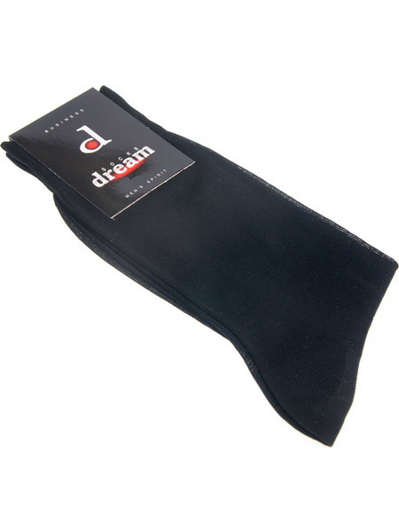 Dream Socks Βαμβακερές Ανδρικές Κάλτσες Ψηλές Μαύρες 2400