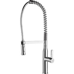 Clever Chef 5 99444 Μπαταρία Κουζίνας Πάγκου Διπλής Παροχής Ανάμεικτη Εξωτερικό Σπιραλ Inox