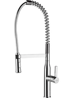 Clever Chef 5 99444 Μπαταρία Κουζίνας Πάγκου Διπλής Παροχής Ανάμεικτη Εξωτερικό Σπιραλ Inox