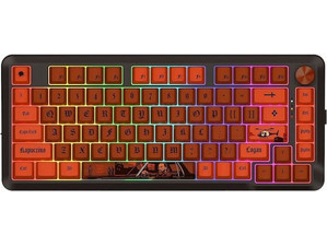 Redragon K4PUC21N0 Pro Ασύρματο Μηχανικό Gaming Πληκτρολόγιο TenKeyLess με Lion L Διακόπτες RGB Black Red