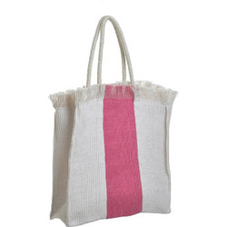Ble Resort Collection Ψάθινη Τσάντα Θαλάσσης Ώμου Λευκή 35x42cm 5-42-770-0004